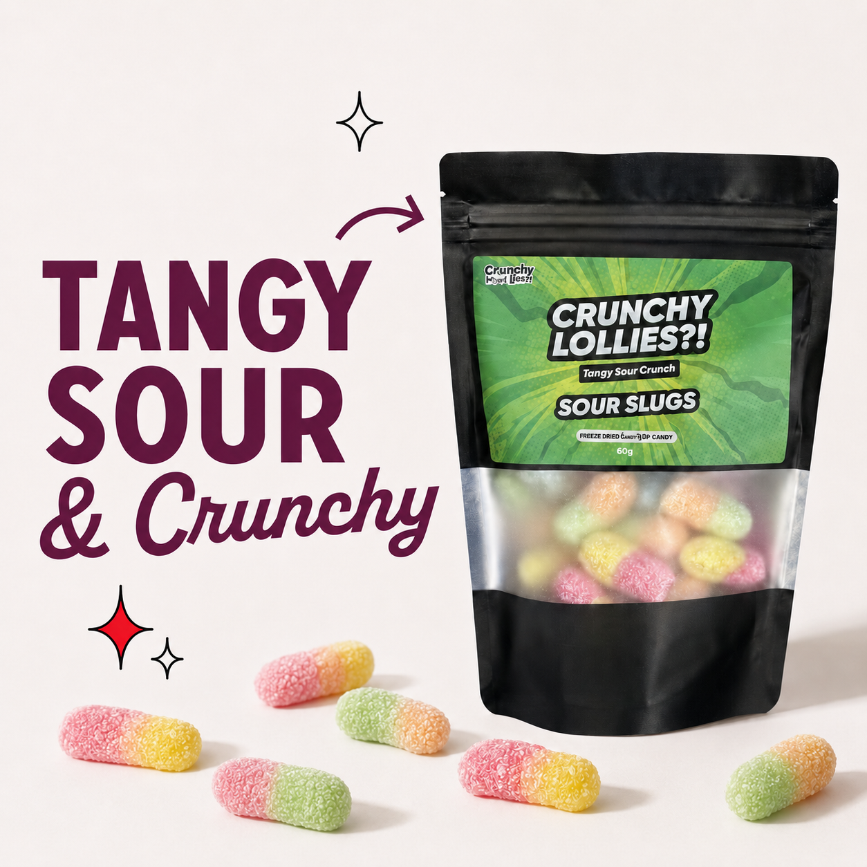 Sour Slugs Freeze Dried Sour Lollies