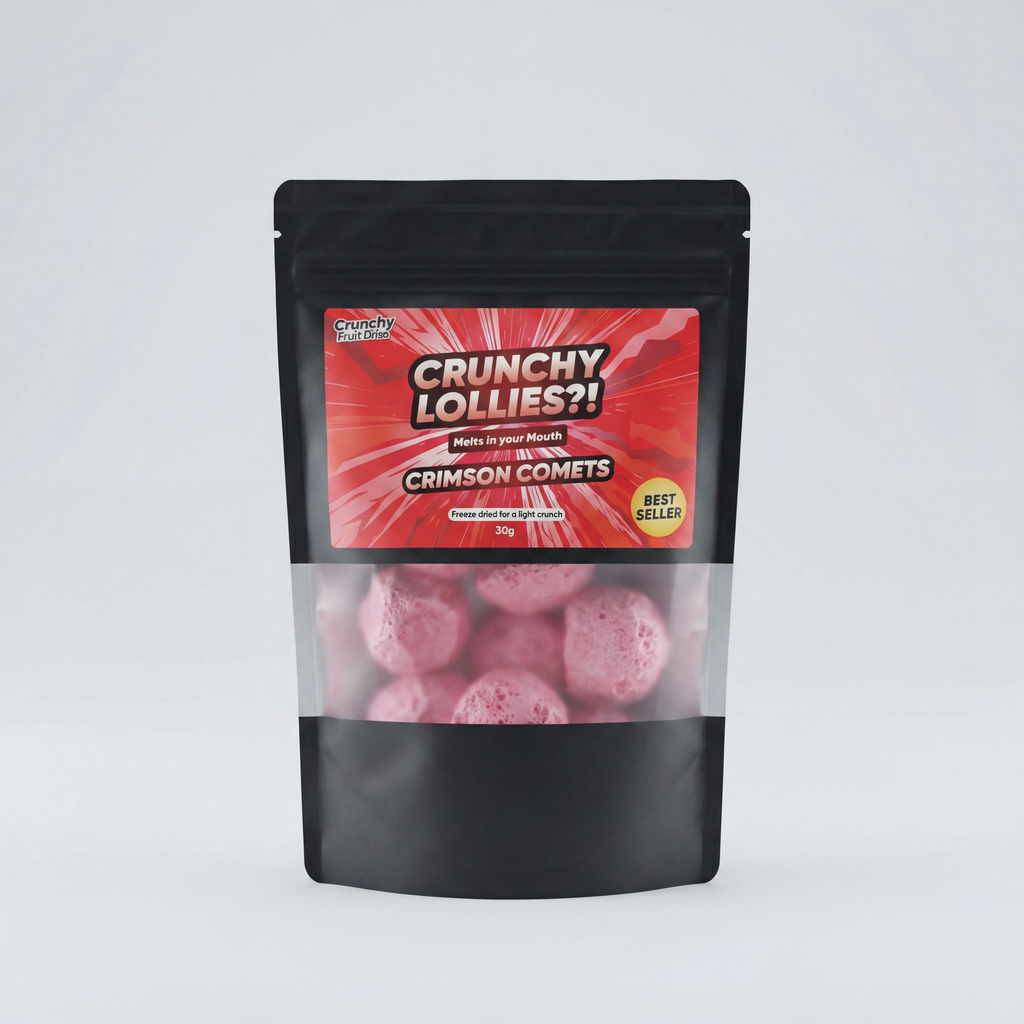 Crimson Comets Freeze Dried Raspberry Lollies